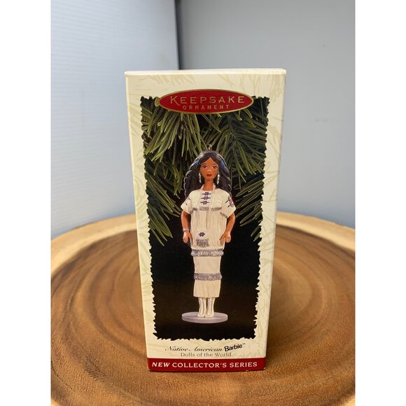 Native American Barbie Doll Ornament 1996 Hallmark Keepsake Collector’s Series P - Picture 5 of 7